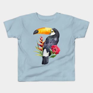 Watercolor Toucan Kids T-Shirt